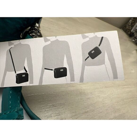 UGG Janey II Suede & Shearling Green Crossbody Bag purse - Picture 8 of 13